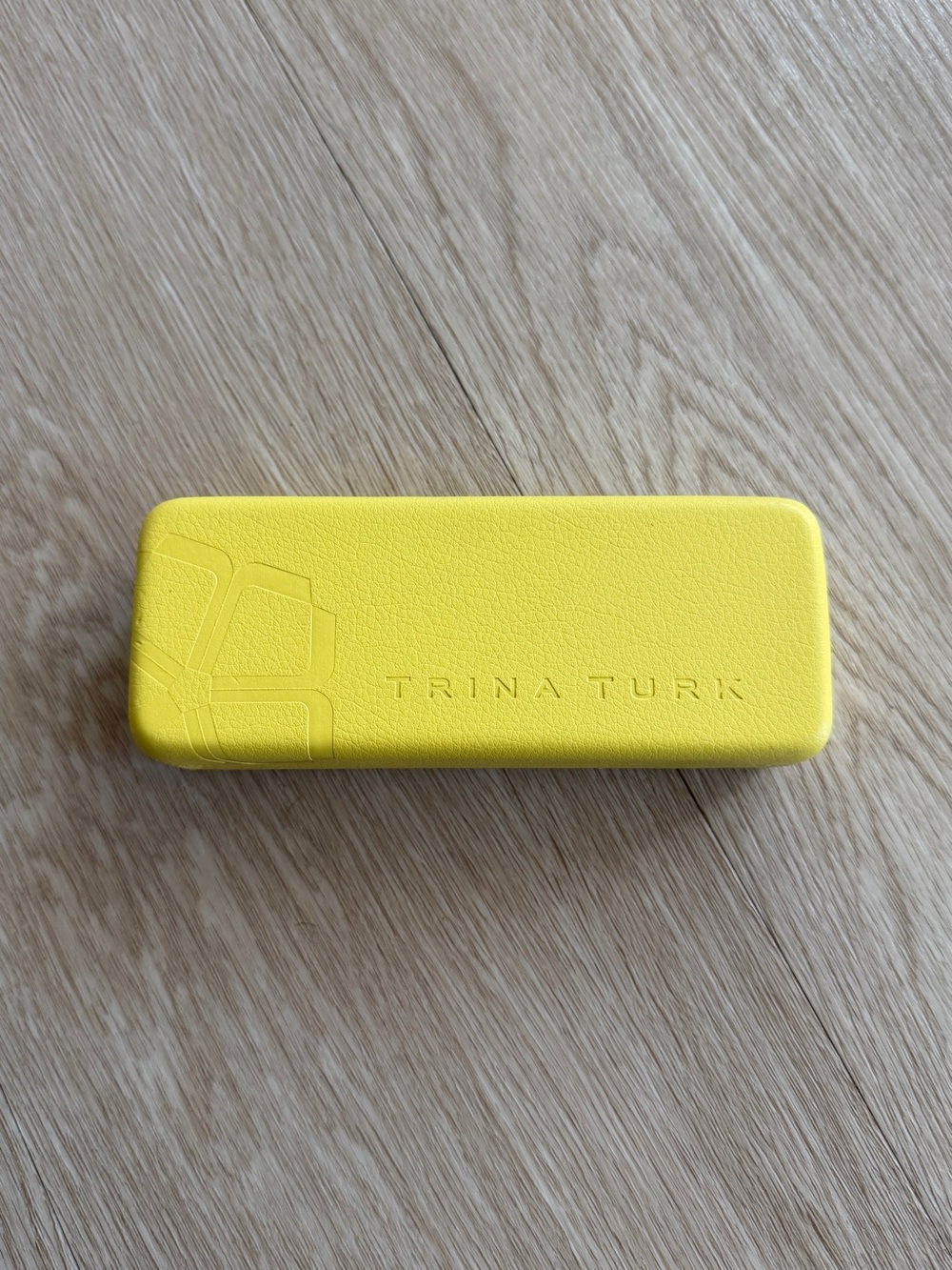 Trina Turk Eyeglasses Sunglasses Hard Case Only, Lemon Yellow Clamshell Snap